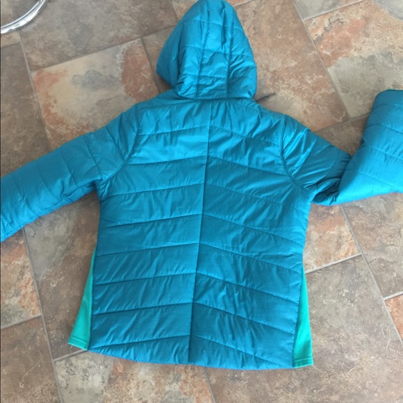 Awesome Oakley teal and aqua blue women's puffer coat, sz XL - Picture 2 of 7